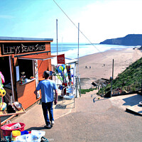 Buy canvas prints of Beach shack, Cayton Bay, Yorkshire. by john hill