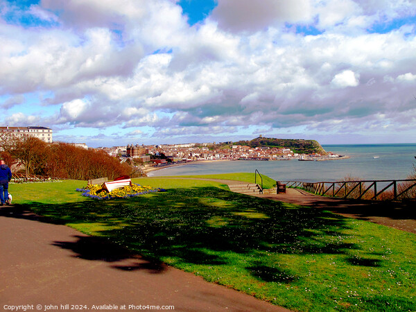 Scarborough South bay From the Cliff gardens. Picture Board by john hill