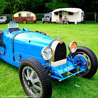 Buy canvas prints of Vintage 1929 Bugatti automobile. by john hill