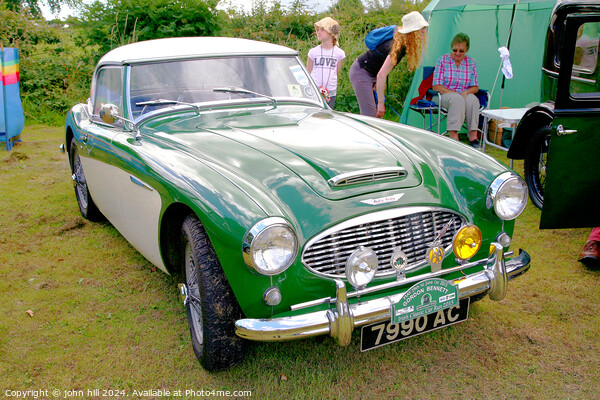 Classic vintage Austin healey sports. Picture Board by john hill