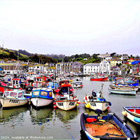 Buy canvas prints of Cornish Harbor. by john hill