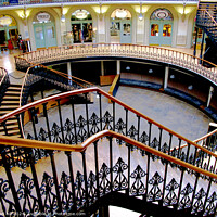 Buy canvas prints of  Stairs, Corn exchange, Leeds. by john hill