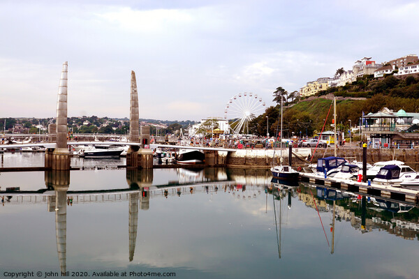 Torbay footbridge at Torquay Devon Picture Board by john hill