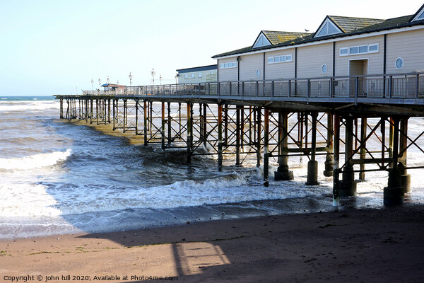 Pier at Teignmouth on a windy day.  Picture Board by john hill