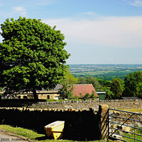 Buy canvas prints of Wadshelf view over derbyshire coutryside. by john hill