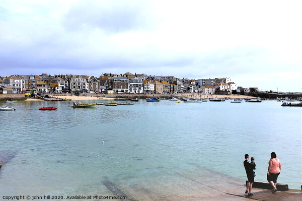 High tide at St. Ives harbour Cornwall.  Picture Board by john hill