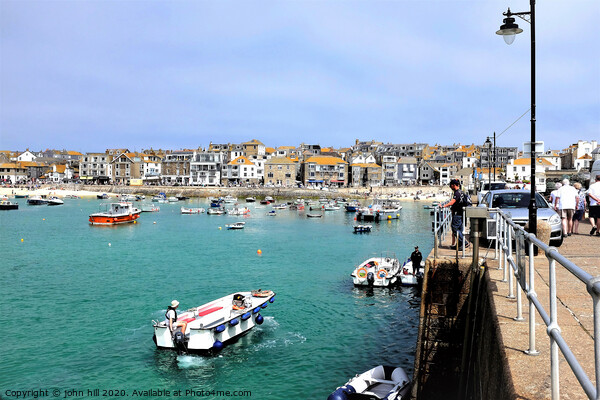 Beautiful harbour and town of St. Ives in Cornwall. Picture Board by john hill