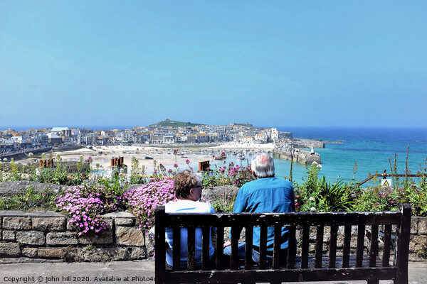 Panoramic view of St. Ives in Cornwall  Picture Board by john hill