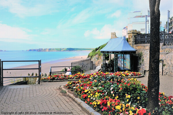 The colorful Esplanade gardens at Tenby Wales.  Picture Board by john hill