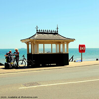 Buy canvas prints of Seaside Victoria shelter at Shanklin Isle of Wight. by john hill