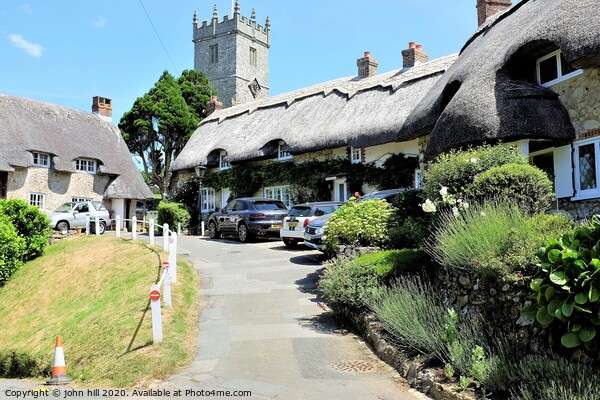Thatched cottages at church hill at Godshill Isle of Wight  Picture Board by john hill