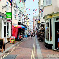 Buy canvas prints of St. Alban street at Weymouth in Dorset. by john hill