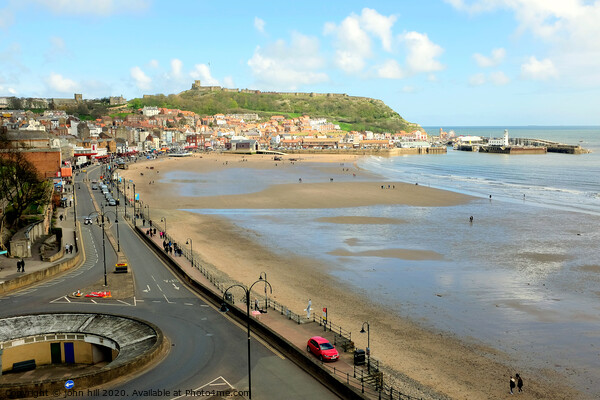 Scarborough South sands at Low tide in April. Picture Board by john hill