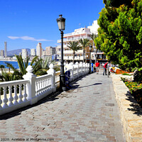 Buy canvas prints of Scenic view of Poniente from the point at Benidorm in Spain.  by john hill