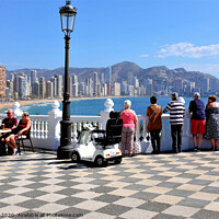 Buy canvas prints of Lavante view at Benidorm in Spain. by john hill