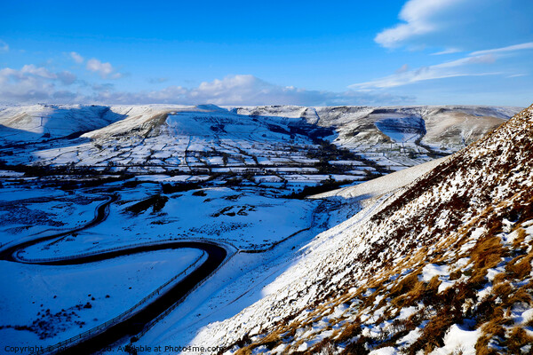 Vale of Edale in Winter at Derbyshire.  Picture Board by john hill