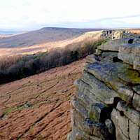 Buy canvas prints of Stanage Edge in Derbyshire. by john hill