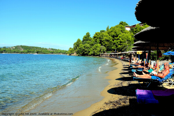 Maratha beach at Skiathos in Greece. Picture Board by john hill