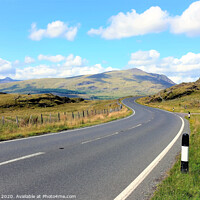 Buy canvas prints of The Crimea pass in Snowdonia Wales. by john hill