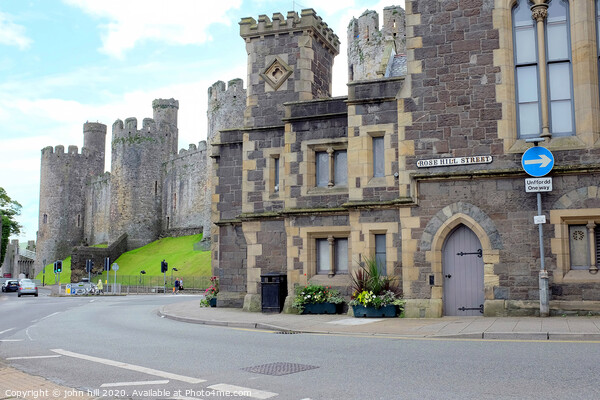 Castle square and castle at Conwy in Wales Picture Board by john hill