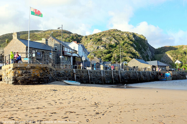 The harbour quay at Barmouth in Wales.  Picture Board by john hill