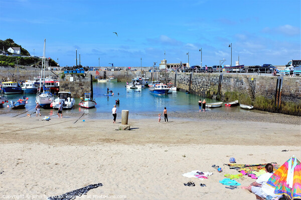 Harbour at low tide at Newquay in Cornwall. Picture Board by john hill