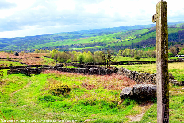 Footpath into Curbar valley in Derbyshire. Picture Board by john hill