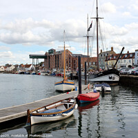 Buy canvas prints of Docks and Quay at Wells next the Sea in Norfolk. by john hill