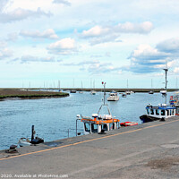 Buy canvas prints of Quay and moorings at Wells next the Sea in Norfolk. by john hill
