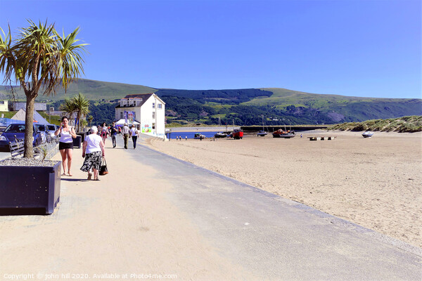 Promenade and beach at Barmouth in Wales.  Picture Board by john hill