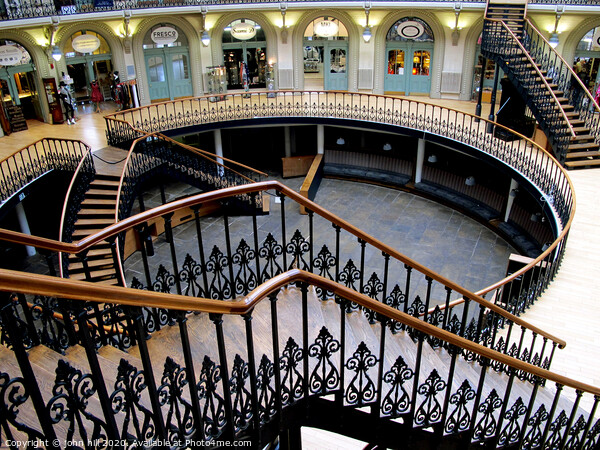 Stairs in the Corn Exchange at Leeds in Yorkshire. Picture Board by john hill
