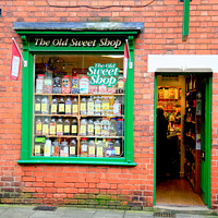 Buy canvas prints of A small the Old Sweet Shop at Southwell in Nottinghamshire. by john hill