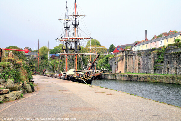Tall ships moored in Harbour at Charlestown in Cornwall. Picture Board by john hill