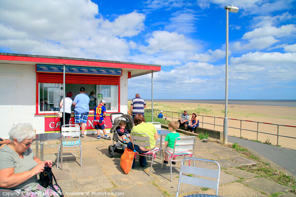 Beach cafe on the seafront at Chapel St. Leonards in Lincolnshire.  Picture Board by john hill