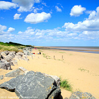 Buy canvas prints of Nature at low tide in June at Winthorpe Skegness Lincolnshire. by john hill