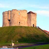 Buy canvas prints of Clifford's tower of York castle in Yorkshire.  by john hill