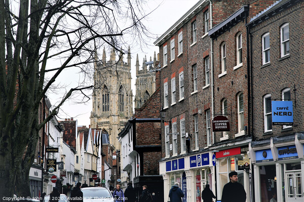 Low Petergate and cathedral towers at York in Yorkshire. Picture Board by john hill
