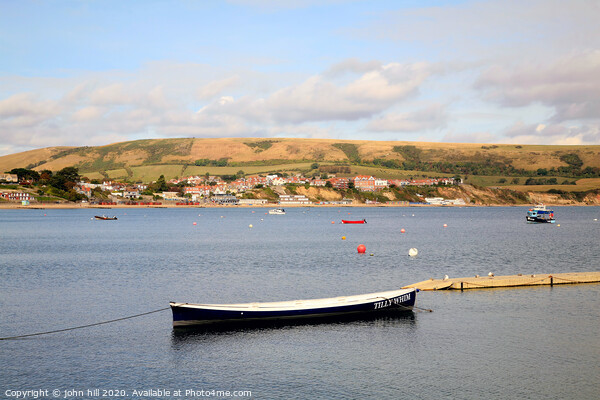 Swanage town from across the bay at Swanage in Dorset. Picture Board by john hill