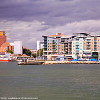 Buy canvas prints of The quayside taken from a ferry at Poole harbour in Dorset by john hill