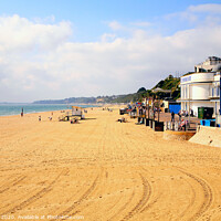 Buy canvas prints of The beach looking South from the pier at Bournemouth in Dorset. by john hill