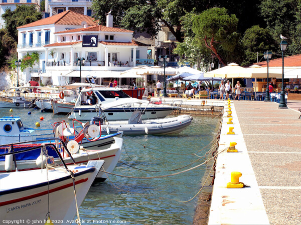 The Old port at Skiathos Town on the Island of Skiathos in Greece. Picture Board by john hill
