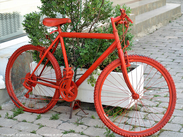 Red bicycle. Picture Board by john hill