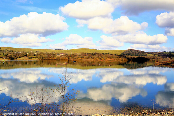 Cloud reflections in Carsington Water in Derbyshire. Picture Board by john hill