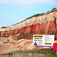 Buy canvas prints of  Erosive cliffs at Hunstanton in Norfolk. by john hill