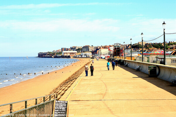 The promenade looking towards the town of Hunstanton in Norfolk. Picture Board by john hill