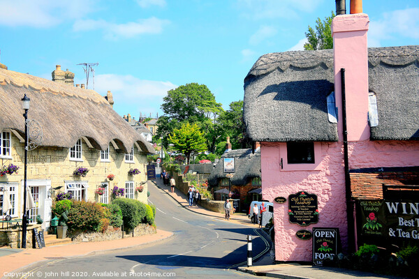 The beautiful thatched village of old Shanklin on the Isle of Wight.  Picture Board by john hill