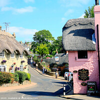Buy canvas prints of The beautiful thatched village of old Shanklin on the Isle of Wight.  by john hill