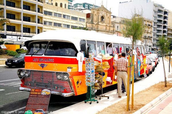Souvenir bus on the seafront at Silema in Malta. Picture Board by john hill