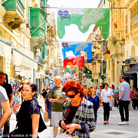 Buy canvas prints of Republic street in Valletta at Malta. by john hill