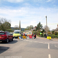 Buy canvas prints of Village Carnival road closure. by john hill